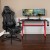 Flash Furniture BLN-X30RSG1030-GY-GG Red Gaming Desk with Cup Holder/Headphone Hook/Gray Reclining Gaming Chair with Footrest addl-1
