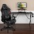 Flash Furniture BLN-X30RSG1031-GY-GG Black Gaming Desk with Cup Holder/Headphone Hook and Monitor/Smartphone Stand & Gray Reclining Gaming Chair with Footrest addl-1