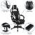 Flash Furniture BLN-X40RSG1031-WH-GG Black Gaming Desk with Cup Holder/Headphone Hook/Monitor Stand & White Reclining Back/Arms Gaming Chair with Footrest addl-3