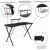 Flash Furniture BLN-X40RSG1031-WH-GG Black Gaming Desk with Cup Holder/Headphone Hook/Monitor Stand & White Reclining Back/Arms Gaming Chair with Footrest addl-4