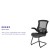 Flash Furniture BL-X-5C-BK-LEA-GG Black Mesh Sled Base Side Reception Chair with White Stitched LeatherSoft Seat and Flip-Up Arms addl-3