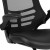 Flash Furniture BL-X-5C-BK-LEA-GG Black Mesh Sled Base Side Reception Chair with White Stitched LeatherSoft Seat and Flip-Up Arms addl-7