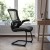 Flash Furniture BL-X-5C-GG Black Mesh Sled Base Side Reception Chair with Flip-Up Arms addl-1