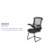 Flash Furniture BL-X-5C-GG Black Mesh Sled Base Side Reception Chair with Flip-Up Arms addl-3