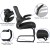 Flash Furniture BL-X-5C-GG Black Mesh Sled Base Side Reception Chair with Flip-Up Arms addl-4