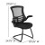 Flash Furniture BL-X-5C-GG Black Mesh Sled Base Side Reception Chair with Flip-Up Arms addl-5