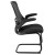 Flash Furniture BL-X-5C-GG Black Mesh Sled Base Side Reception Chair with Flip-Up Arms addl-8