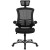 Flash Furniture BL-X-5H-GG High-Back Black Mesh Swivel Ergonomic Executive Office Chair with Flip-Up Arms and Adjustable Headrest addl-10