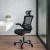 Flash Furniture BL-X-5H-GG High-Back Black Mesh Swivel Ergonomic Executive Office Chair with Flip-Up Arms and Adjustable Headrest addl-1
