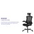 Flash Furniture BL-X-5H-GG High-Back Black Mesh Swivel Ergonomic Executive Office Chair with Flip-Up Arms and Adjustable Headrest addl-4