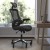Flash Furniture BL-X-5H-RLB-GG High-Back Black Mesh Swivel Ergonomic Executive Office Chair with Flip-Up Arms and Transparent Roller Wheels addl-1
