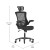 Flash Furniture BL-X-5H-RLB-GG High-Back Black Mesh Swivel Ergonomic Executive Office Chair with Flip-Up Arms and Transparent Roller Wheels addl-4