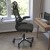 Flash Furniture BL-X-5H-RLB-GG High-Back Black Mesh Swivel Ergonomic Executive Office Chair with Flip-Up Arms and Transparent Roller Wheels addl-5
