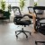 Flash Furniture BL-X-5M-BK-GG Mid-Back Black Mesh Swivel Ergonomic Task Office Chair with Flip-Up Arms addl-1