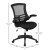 Flash Furniture BL-X-5M-BK-GG Mid-Back Black Mesh Swivel Ergonomic Task Office Chair with Flip-Up Arms addl-6