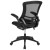 Flash Furniture BL-X-5M-BK-GG Mid-Back Black Mesh Swivel Ergonomic Task Office Chair with Flip-Up Arms addl-8