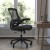 Flash Furniture BL-X-5M-BK-RLB-GG Mid-Back Black Mesh Swivel Ergonomic Task Office Chair with Flip-Up Arms and Transparent Roller Wheels addl-1
