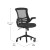Flash Furniture BL-X-5M-BK-RLB-GG Mid-Back Black Mesh Swivel Ergonomic Task Office Chair with Flip-Up Arms and Transparent Roller Wheels addl-4