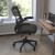 Flash Furniture BL-X-5M-BK-RLB-GG Mid-Back Black Mesh Swivel Ergonomic Task Office Chair with Flip-Up Arms and Transparent Roller Wheels addl-5