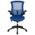 Flash Furniture BL-X-5M-BLUE-GG Mid-Back Blue Mesh Swivel Ergonomic Task Office Chair with Flip-Up Arms addl-10