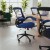 Flash Furniture BL-X-5M-BLUE-GG Mid-Back Blue Mesh Swivel Ergonomic Task Office Chair with Flip-Up Arms addl-1