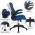 Flash Furniture BL-X-5M-BLUE-GG Mid-Back Blue Mesh Swivel Ergonomic Task Office Chair with Flip-Up Arms addl-5