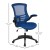 Flash Furniture BL-X-5M-BLUE-GG Mid-Back Blue Mesh Swivel Ergonomic Task Office Chair with Flip-Up Arms addl-6
