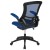 Flash Furniture BL-X-5M-BLUE-GG Mid-Back Blue Mesh Swivel Ergonomic Task Office Chair with Flip-Up Arms addl-7