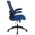 Flash Furniture BL-X-5M-BLUE-GG Mid-Back Blue Mesh Swivel Ergonomic Task Office Chair with Flip-Up Arms addl-9