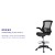 Flash Furniture BL-X-5M-D-BK-LEA-GG Mid-Back Black Mesh Ergonomic Drafting Chair with LeatherSoft Seat, Adjustable Foot Ring and Flip-Up Arms addl-3