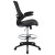 Flash Furniture BL-X-5M-D-BK-LEA-GG Mid-Back Black Mesh Ergonomic Drafting Chair with LeatherSoft Seat, Adjustable Foot Ring and Flip-Up Arms addl-8