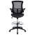 Flash Furniture BL-X-5M-D-BK-LEA-GG Mid-Back Black Mesh Ergonomic Drafting Chair with LeatherSoft Seat, Adjustable Foot Ring and Flip-Up Arms addl-9