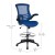 Flash Furniture BL-X-5M-D-BLUE-GG Mid-Back Blue Mesh Ergonomic Drafting Chair with Adjustable Foot Ring and Flip-Up Arms addl-5