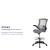 Flash Furniture BL-X-5M-D-DKGY-GG Mid-Back Dark Gray Mesh Ergonomic Drafting Chair with Adjustable Foot Ring and Flip-Up Arms addl-3