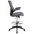 Flash Furniture BL-X-5M-D-DKGY-GG Mid-Back Dark Gray Mesh Ergonomic Drafting Chair with Adjustable Foot Ring and Flip-Up Arms addl-8