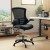 Flash Furniture BL-X-5M-D-GG Mid-Back Black Mesh Ergonomic Drafting Chair with Adjustable Foot Ring and Flip-Up Arms addl-1