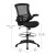 Flash Furniture BL-X-5M-D-GG Mid-Back Black Mesh Ergonomic Drafting Chair with Adjustable Foot Ring and Flip-Up Arms addl-5