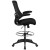 Flash Furniture BL-X-5M-D-GG Mid-Back Black Mesh Ergonomic Drafting Chair with Adjustable Foot Ring and Flip-Up Arms addl-8