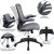 Flash Furniture BL-X-5M-DKGY-GG Mid-Back Dark Gray Mesh Swivel Ergonomic Task Office Chair with Flip-Up Arms addl-5