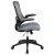 Flash Furniture BL-X-5M-DKGY-GG Mid-Back Dark Gray Mesh Swivel Ergonomic Task Office Chair with Flip-Up Arms addl-9