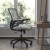 Flash Furniture BL-X-5M-DKGY-RLB-GG Mid-Back Dark Gray Mesh Swivel Ergonomic Task Office Chair with Flip-Up Arms and Transparent Roller Wheels addl-1