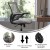 Flash Furniture BL-X-5M-DKGY-RLB-GG Mid-Back Dark Gray Mesh Swivel Ergonomic Task Office Chair with Flip-Up Arms and Transparent Roller Wheels addl-3