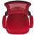 Flash Furniture BL-X-5M-D-RED-GG Mid-Back Red Mesh Ergonomic Drafting Chair with Adjustable Foot Ring and Flip-Up Arms addl-10