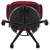 Flash Furniture BL-X-5M-D-RED-GG Mid-Back Red Mesh Ergonomic Drafting Chair with Adjustable Foot Ring and Flip-Up Arms addl-11