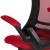 Flash Furniture BL-X-5M-D-RED-GG Mid-Back Red Mesh Ergonomic Drafting Chair with Adjustable Foot Ring and Flip-Up Arms addl-12