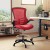 Flash Furniture BL-X-5M-D-RED-GG Mid-Back Red Mesh Ergonomic Drafting Chair with Adjustable Foot Ring and Flip-Up Arms addl-1