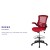Flash Furniture BL-X-5M-D-RED-GG Mid-Back Red Mesh Ergonomic Drafting Chair with Adjustable Foot Ring and Flip-Up Arms addl-3
