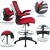 Flash Furniture BL-X-5M-D-RED-GG Mid-Back Red Mesh Ergonomic Drafting Chair with Adjustable Foot Ring and Flip-Up Arms addl-4