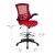 Flash Furniture BL-X-5M-D-RED-GG Mid-Back Red Mesh Ergonomic Drafting Chair with Adjustable Foot Ring and Flip-Up Arms addl-5