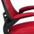 Flash Furniture BL-X-5M-D-RED-GG Mid-Back Red Mesh Ergonomic Drafting Chair with Adjustable Foot Ring and Flip-Up Arms addl-7